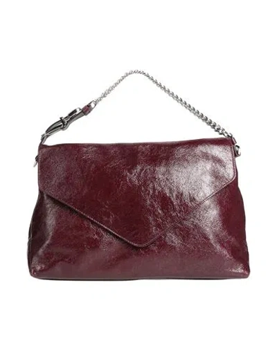 Alberta Ferretti Woman Handbag Burgundy Size - Leather
