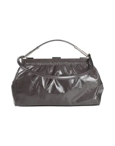 Alberta Ferretti Woman Handbag Charcoal Size - Leather