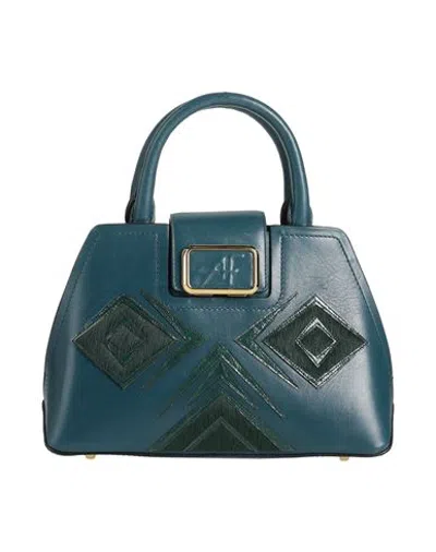 Alberta Ferretti Woman Handbag Deep Teal Size - Leather In Green