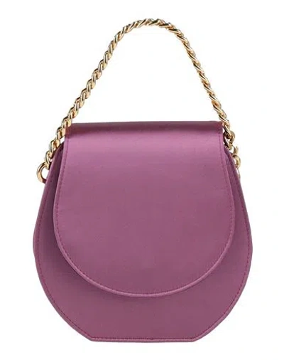 Alberta Ferretti Woman Handbag Mauve Size - Textile Fibers, Leather