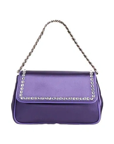 Alberta Ferretti Woman Handbag Purple Size - Textile Fibers