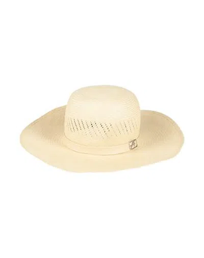 Alberta Ferretti Woman Hat Beige Size S Vegetable Fiber In Neutral