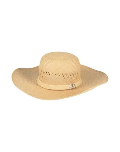 Alberta Ferretti Woman Hat Sand Size S Vegetable Fiber In Brown