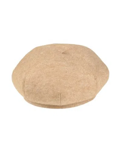 Alberta Ferretti Woman Hat Sand Size S Wool, Polyester, Viscose In Gold