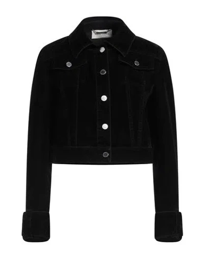 Alberta Ferretti Woman Jacket Black Size 2 Cotton, Polyester, Viscose, Elastane