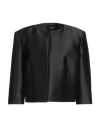 Alberta Ferretti Woman Jacket Black Size 8 Polyester, Silk