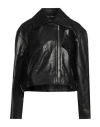 Alberta Ferretti Woman Jacket Black Size 8 Sheepskin