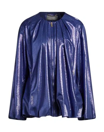 Alberta Ferretti Woman Jacket Blue Size 4 Silk, Polyamide