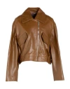 Alberta Ferretti Woman Jacket Brown Size 0 Sheepskin In Brown