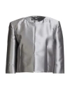 Alberta Ferretti Woman Jacket Grey Size 8 Polyester, Silk In Gray