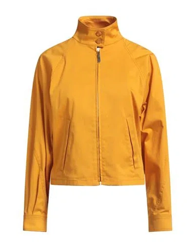 Alberta Ferretti Woman Jacket Marigold Size 4 Cotton, Elastane In Yellow