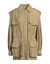 Alberta Ferretti Woman Jacket Military Green Size 8 Viscose, Linen In Green