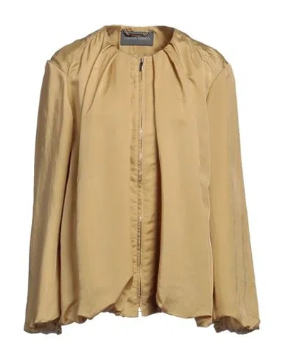 Alberta Ferretti Woman Jacket Sand Size 4 Cupro, Silk In Beige