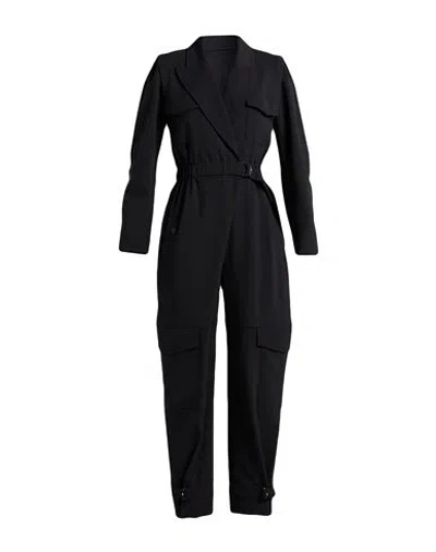 Alberta Ferretti Woman Jumpsuit Black Size 4 Polyester, Virgin Wool, Elastane