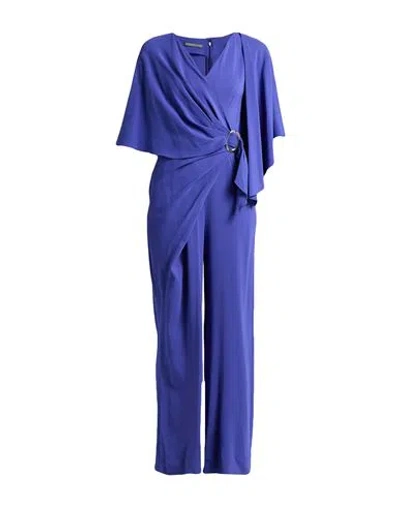 Alberta Ferretti Woman Jumpsuit Blue Size 4 Viscose, Elastane
