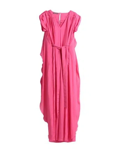 Alberta Ferretti Woman Jumpsuit Fuchsia Size 10 Silk, Cupro In Pink