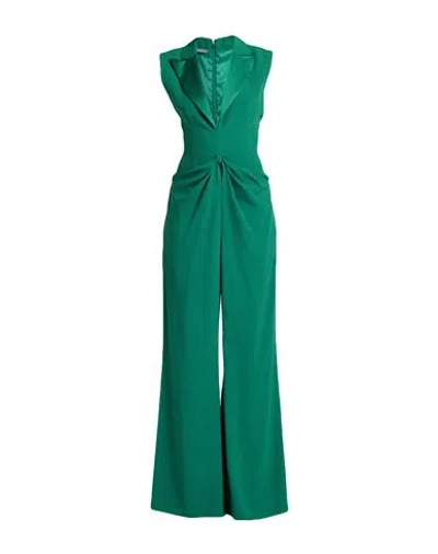 Alberta Ferretti Woman Jumpsuit Green Size 6 Acetate, Viscose