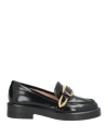 Alberta Ferretti Woman Loafers Black Size 6 Leather