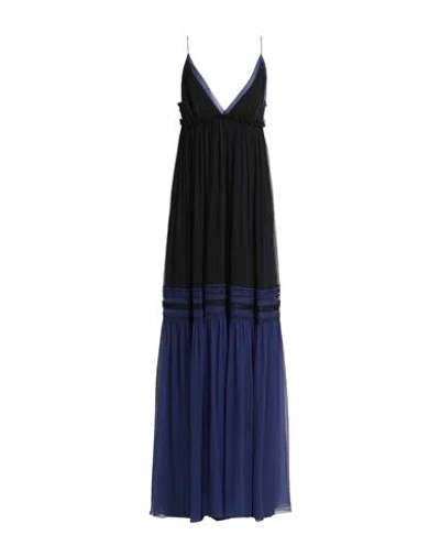 Alberta Ferretti Woman Maxi Dress Black Size 4 Silk, Acetate, Elastane, Viscose, Polyester