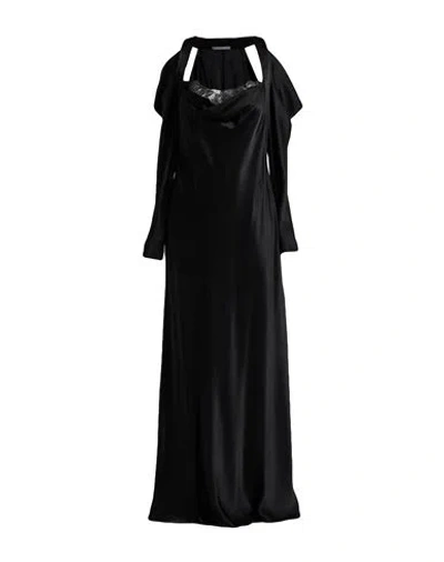 Alberta Ferretti Woman Maxi Dress Black Size 8 Acetate, Silk, Polyamide