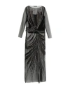 Alberta Ferretti Woman Maxi Dress Black Size 6 Polyamide In Gray