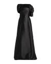 Alberta Ferretti Woman Maxi Dress Black Size 8 Polyester, Silk, Polyamide, Elastane In Black