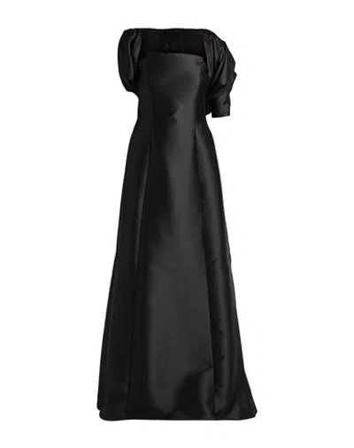 Alberta Ferretti Woman Maxi Dress Black Size 8 Polyester, Silk, Polyamide, Elastane