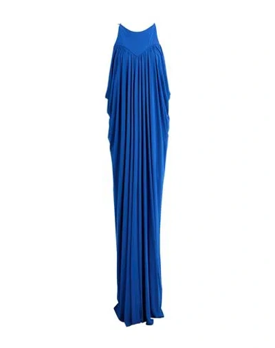 Alberta Ferretti Woman Maxi Dress Blue Size 8 Viscose