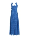 Alberta Ferretti Woman Maxi Dress Bright Blue Size 10 Polyester, Polyamide