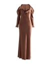 Alberta Ferretti Woman Maxi Dress Brown Size 8 Acetate, Silk, Polyamide