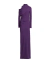 Alberta Ferretti Woman Maxi Dress Dark Purple Size 8 Viscose In Purple