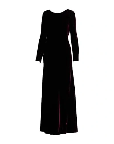 Alberta Ferretti Woman Maxi Dress Plum Size 8 Viscose, Cupro, Acetate, Silk, Polyamide In Purple