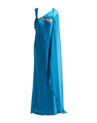Alberta Ferretti Woman Maxi Dress Deep Teal Size 4 Silk In Green