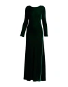 Alberta Ferretti Woman Maxi Dress Emerald Green Size 6 Viscose, Cupro, Acetate, Silk, Polyamide In Green