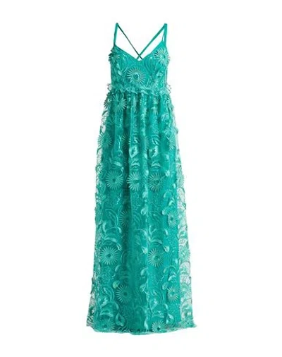 Alberta Ferretti Woman Maxi Dress Emerald Green Size 4 Polyester In Green