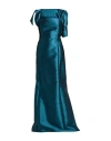 Alberta Ferretti Woman Maxi Dress Emerald Green Size 8 Polyester, Silk, Polyamide, Elastane