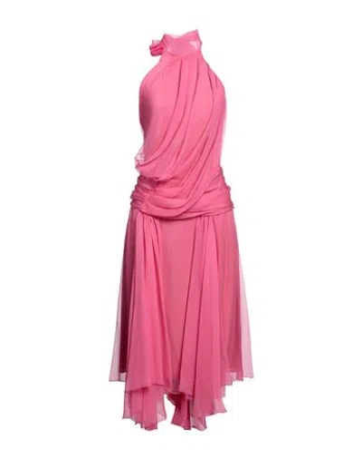 Alberta Ferretti Woman Maxi Dress Fuchsia Size 8 Silk In Pink