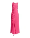 Alberta Ferretti Woman Maxi Dress Fuchsia Size 6 Silk In Pink