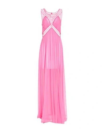 Alberta Ferretti Woman Maxi Dress Fuchsia Size 6 Silk, Polyamide, Viscose In Pink
