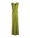 Alberta Ferretti Woman Maxi Dress Green Size 8 Viscose In Brown