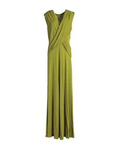 Alberta Ferretti Woman Maxi Dress Green Size 8 Viscose In Brown