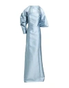 Alberta Ferretti Woman Maxi Dress Light Blue Size 6 Polyester, Silk, Polyamide, Elastane