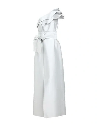 Alberta Ferretti Woman Maxi Dress Light Grey Size 8 Polyester, Silk