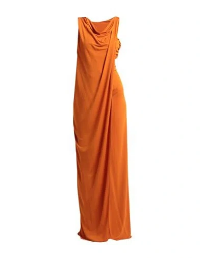 Alberta Ferretti Woman Maxi Dress Ocher Size 4 Viscose In Yellow