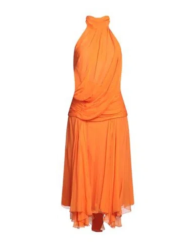 Alberta Ferretti Woman Maxi Dress Orange Size 6 Silk