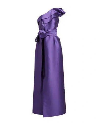 Alberta Ferretti Woman Maxi Dress Purple Size 8 Polyester, Silk