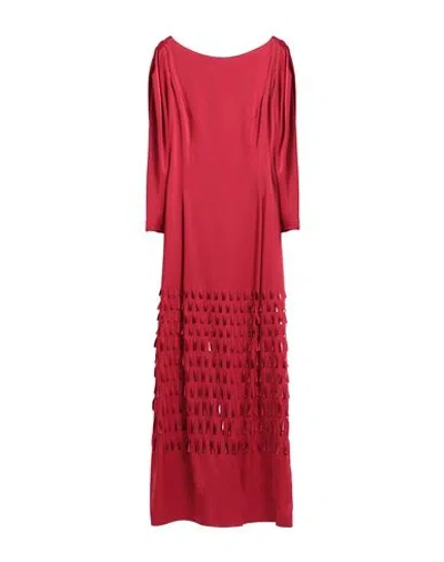 Alberta Ferretti Woman Maxi Dress Red Size 10 Polyester