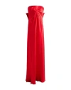 Alberta Ferretti Woman Maxi Dress Red Size 6 Acetate, Cupro