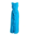 Alberta Ferretti Woman Maxi Dress Turquoise Size 10 Silk