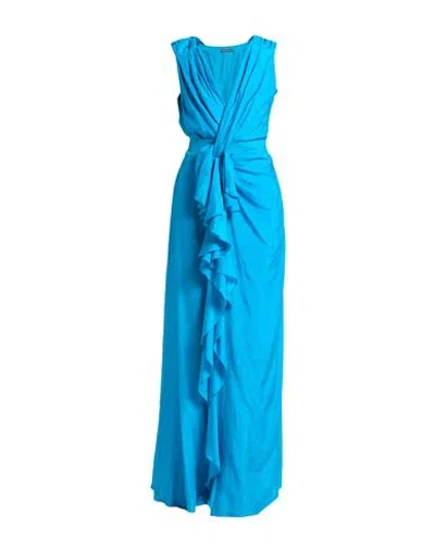 Alberta Ferretti Woman Maxi Dress Turquoise Size 10 Silk
